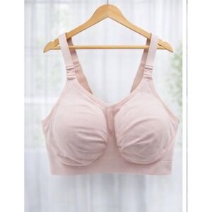 New Bravado! Designs Body Silk Seamless Nursing Bra Pink Size Large Wireless‎